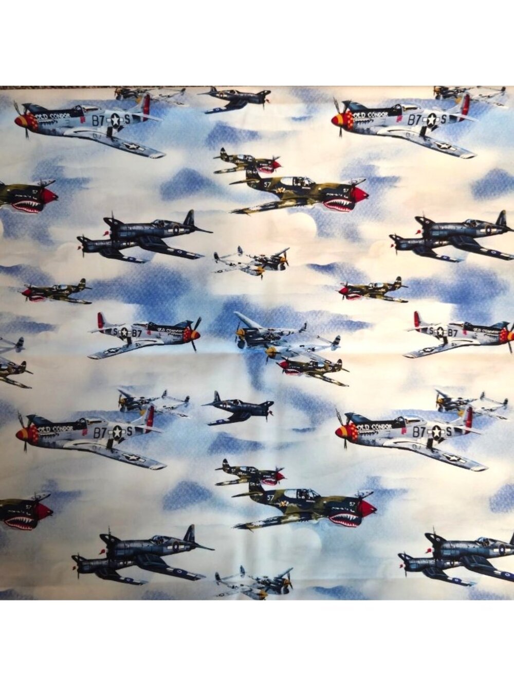 WWII Fighter Jets/Planes Cotton Fabric Classics By Fabri-Quilt 2 Yards